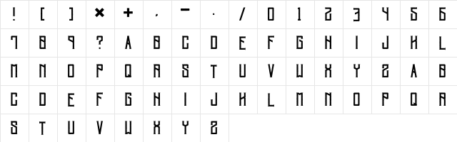Villagers Regular  glyph index