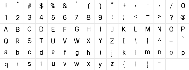 Comaprison Regular  glyph index