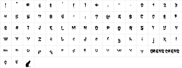 ChangChang Regular  glyph index