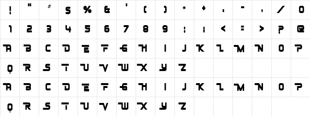 Leverage Regular  glyph index