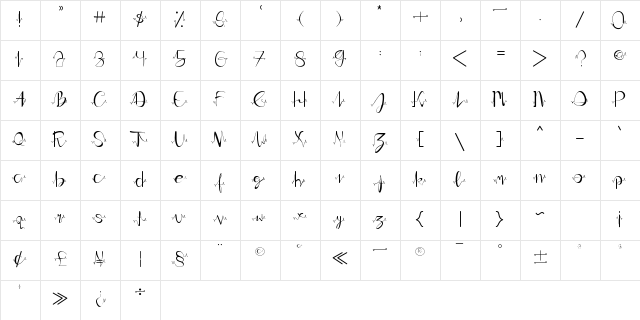 Heart Rate Regular  glyph index