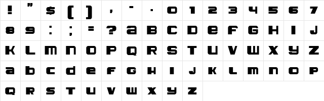 Leprosy Regular  glyph index