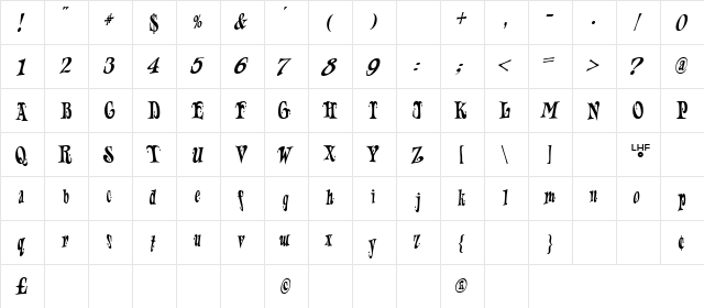 LHF Jesters Cap Regular  glyph index
