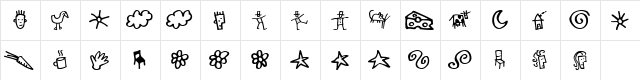GoodDogBones Regular  glyph index