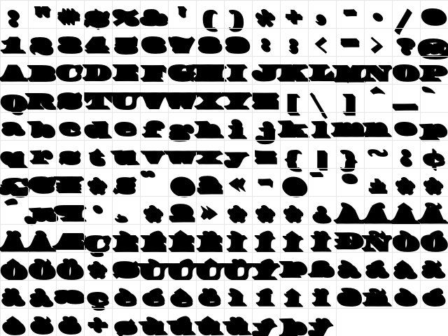 FederalEighteen Medium  glyph index