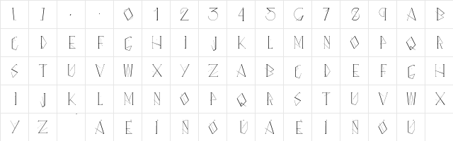 Farewell Regular Regular  glyph index