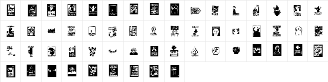 Mai1968 Regular  glyph index