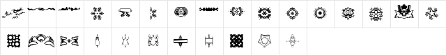 BR Primitives Regular  glyph index
