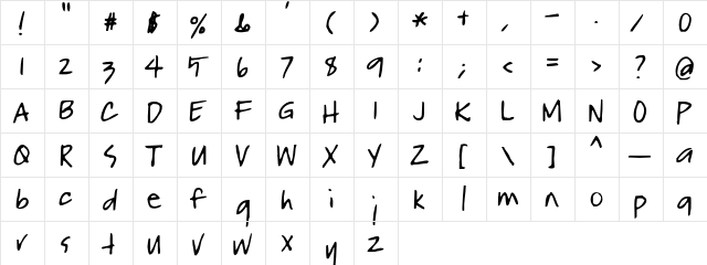 FG Charyn Regular  glyph index