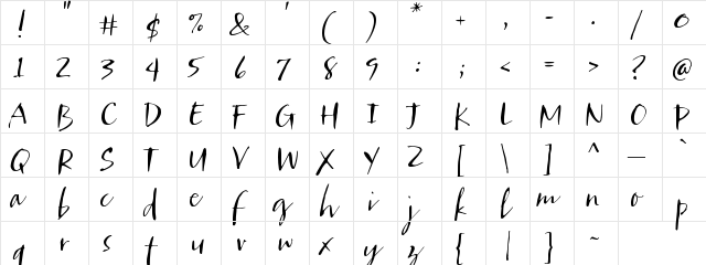 BluesOnePKA Regular  glyph index