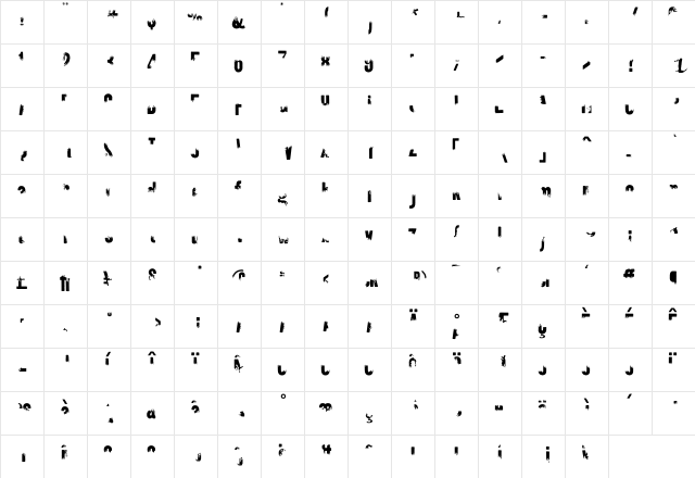 Kipp No5  glyph index