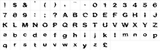 LowerWestSide Wd Regular  glyph index
