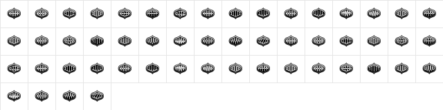 Formogram Regular  glyph index