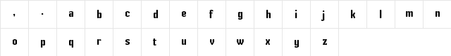 Alona Regular  glyph index