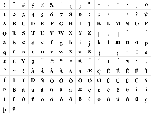 Freight Disp Black  glyph index