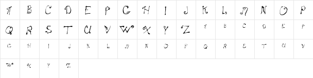 SpitCurl Regular  glyph index