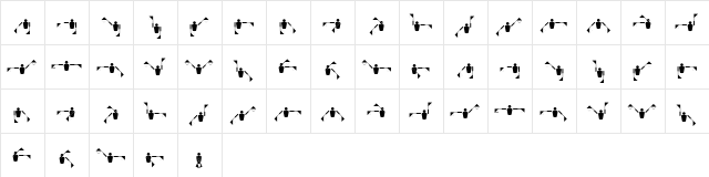 FontsVectorSemaphoreFlag Regular  glyph index