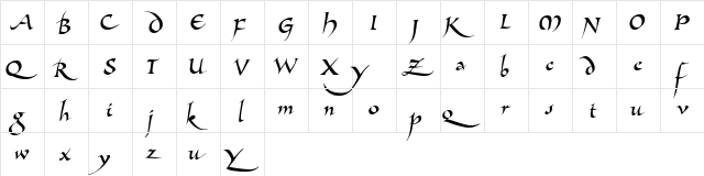 Allembert Regular  glyph index