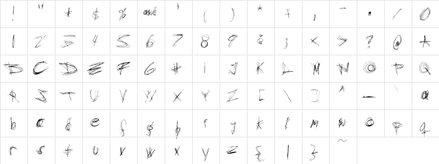 shite Regular  glyph index