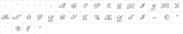 Jokey Regular  glyph index