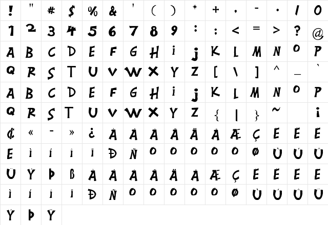 Montgomery Regular  glyph index