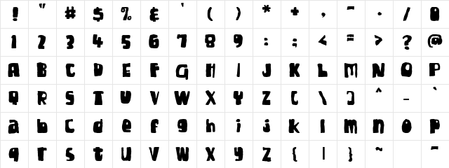 CK Rough Housing Regular  glyph index