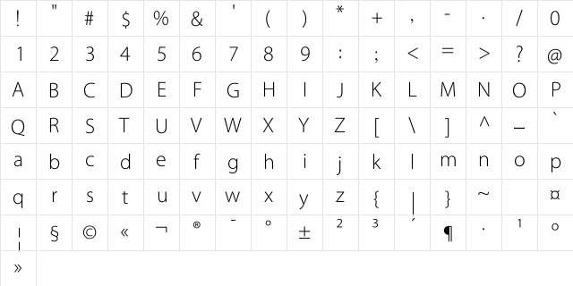 BPG Afxazeti Ovaluri Light  glyph index