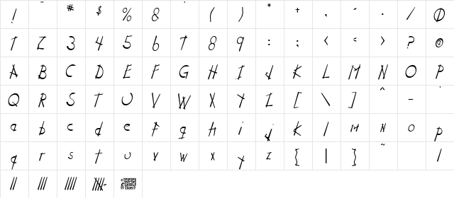 Stix n Stonz Regular  glyph index