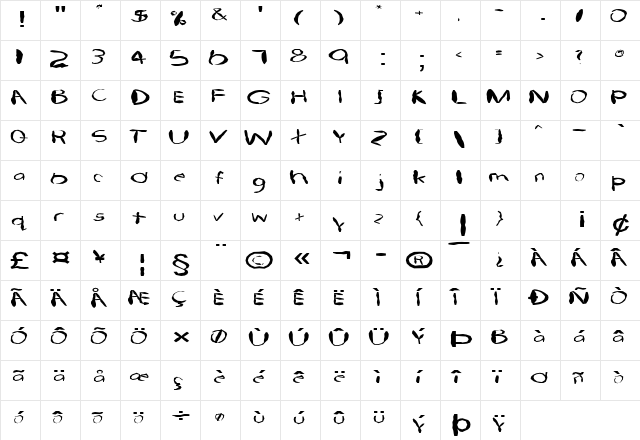 FZ HAND 22 MANGLED EX Normal  glyph index