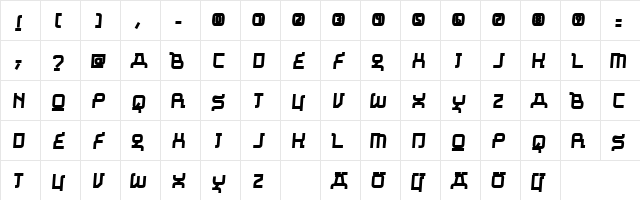 Missu Black  glyph index