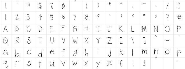 2Peas Chalk Regular  glyph index