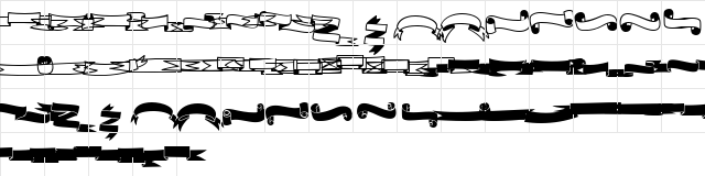 MF 26 Banners Regular  glyph index