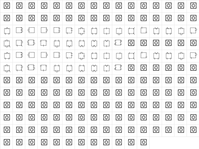 AlphaGeometrique Square  glyph index