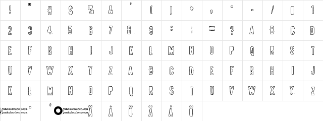 POLLUX9401 Regular  glyph index