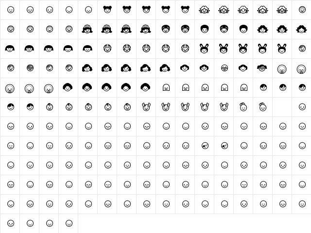 SkiPop Regular  glyph index