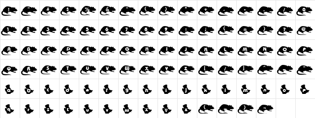 Mouse Group Regular  glyph index