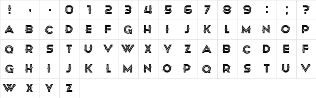 Sparkle Filled Regular  glyph index