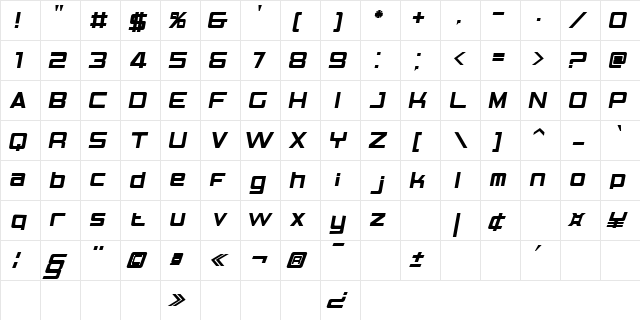 BN Elements Regular  glyph index