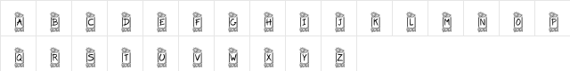 KR Flower Frame Regular  glyph index