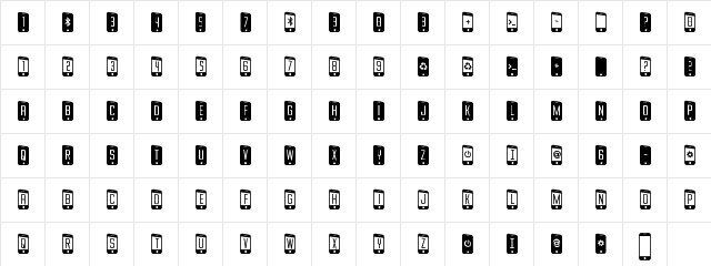 iDroid S 3D Regular  glyph index