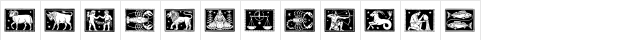 Zodiac01 Regular  glyph index