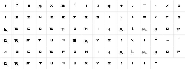 Y-Andermo Regular  glyph index