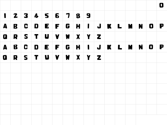 Prodotto In Cina Regular  glyph index