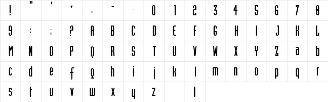 NeuTwoRegular Regular  glyph index