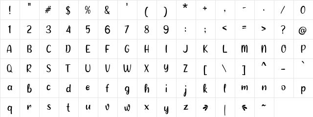 a Alley Garden Regular  glyph index