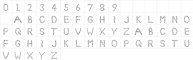 101! SplataBet Regular  glyph index