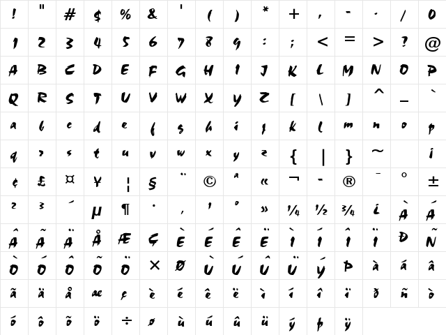 Stucco 27 Normal  glyph index