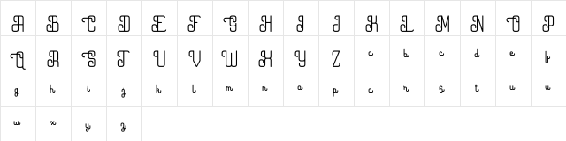 Hijri Regular  glyph index