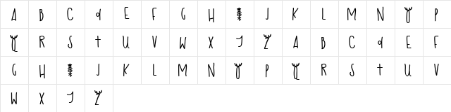 HAPPY CHRISTMAS Regular  glyph index