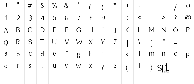 Ascelon!" Regular  glyph index